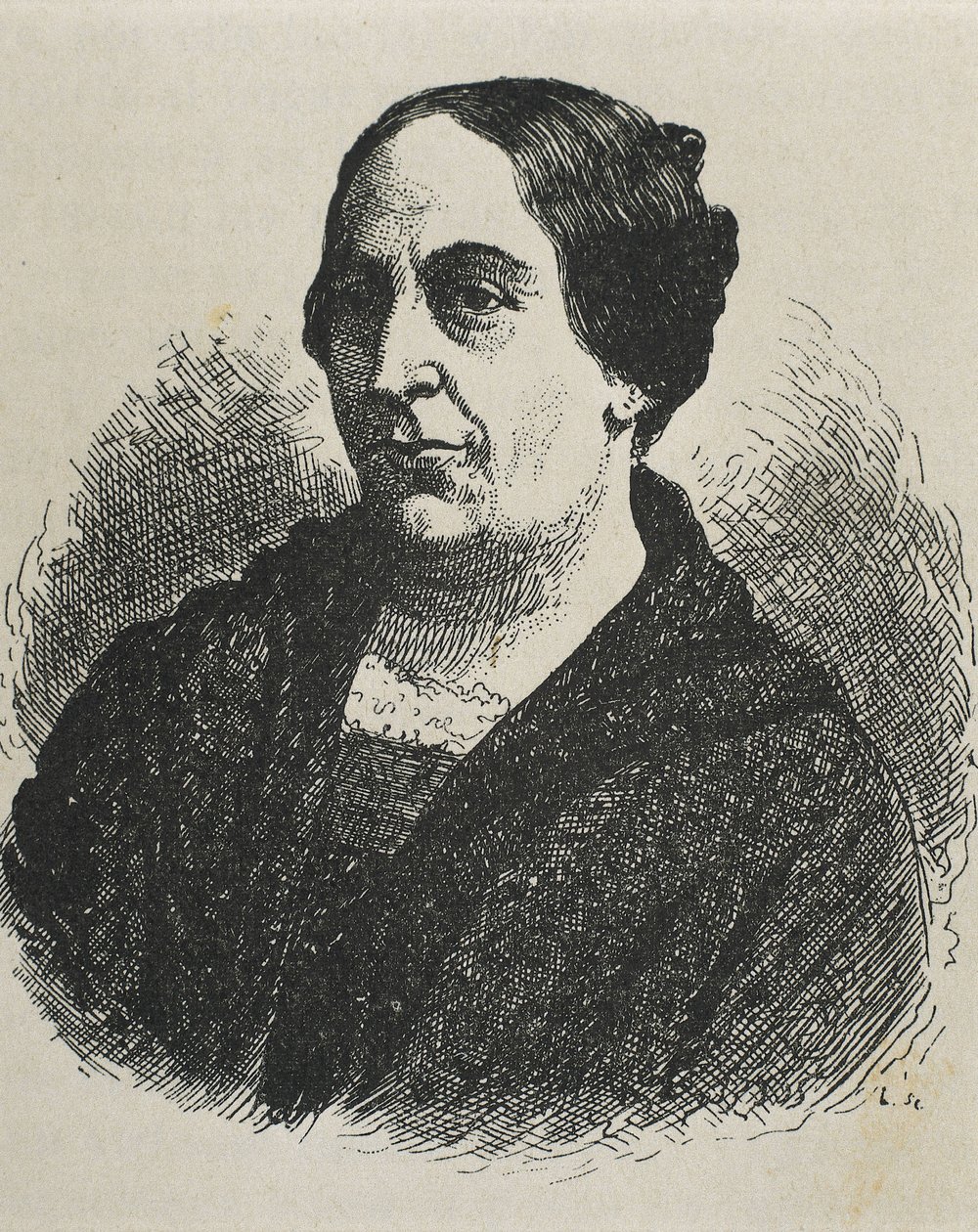 MARIN DEL SOLAR, Mercedes (1804-1866). Schriftstellerin aus Chile. Gravur. von Artist Unknown