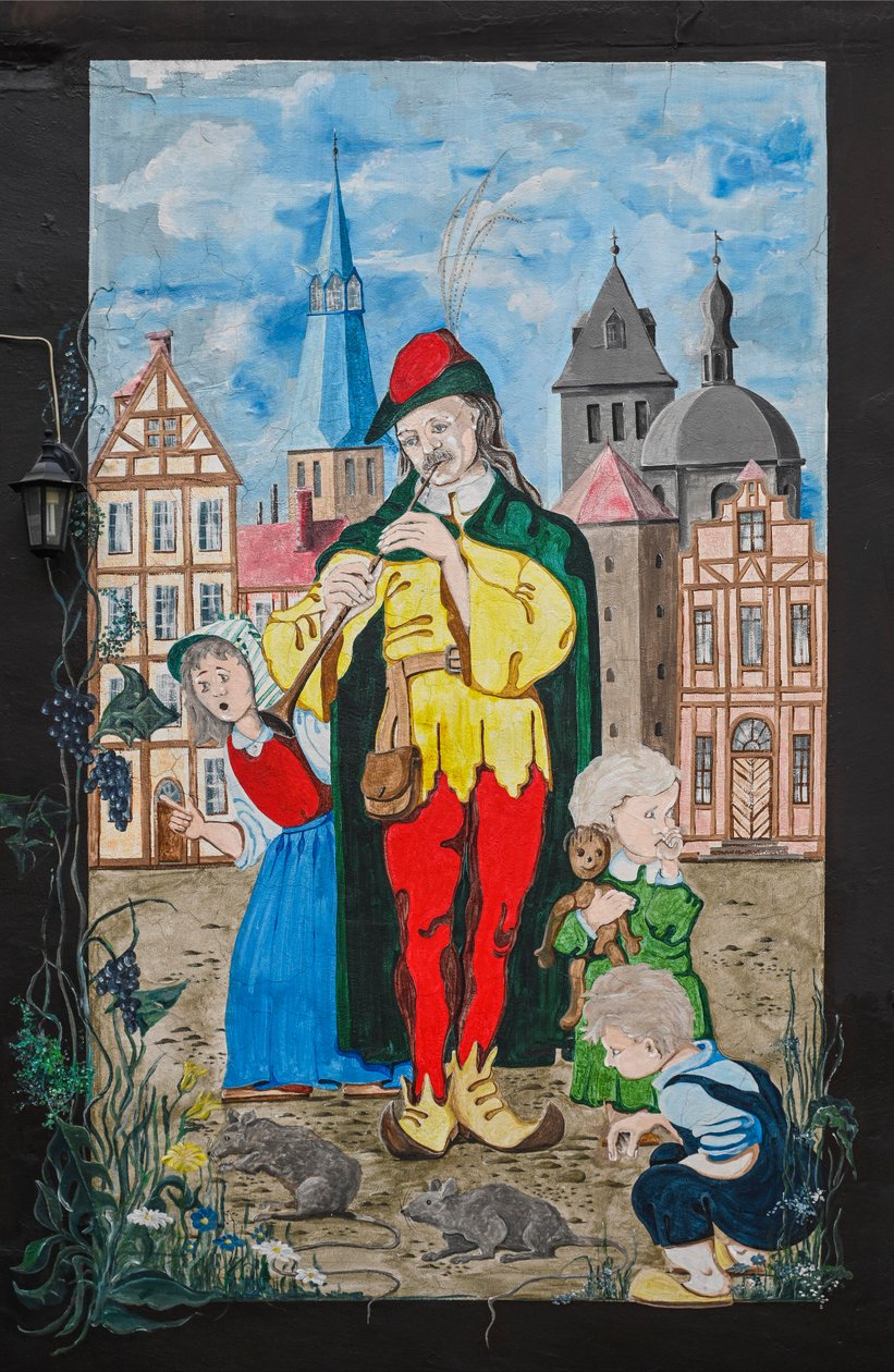 Gemälde, Rattenfänger von Hameln, Niedersachsen, Deutschland, Europa von Artist Unknown