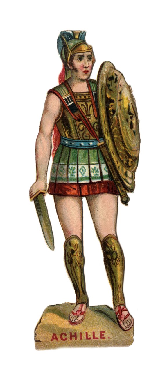 Porträt von Achilles, griechischer Held des Trojanischen Krieges. Chromo von Artist Unknown