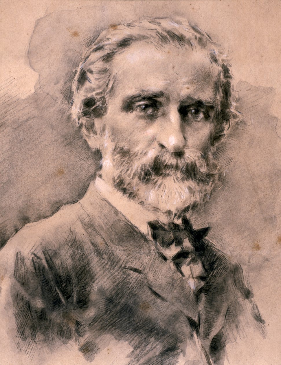 Porträt von Giuseppe Fortunino Francesco Verdi (Radierung) von Artist Unknown