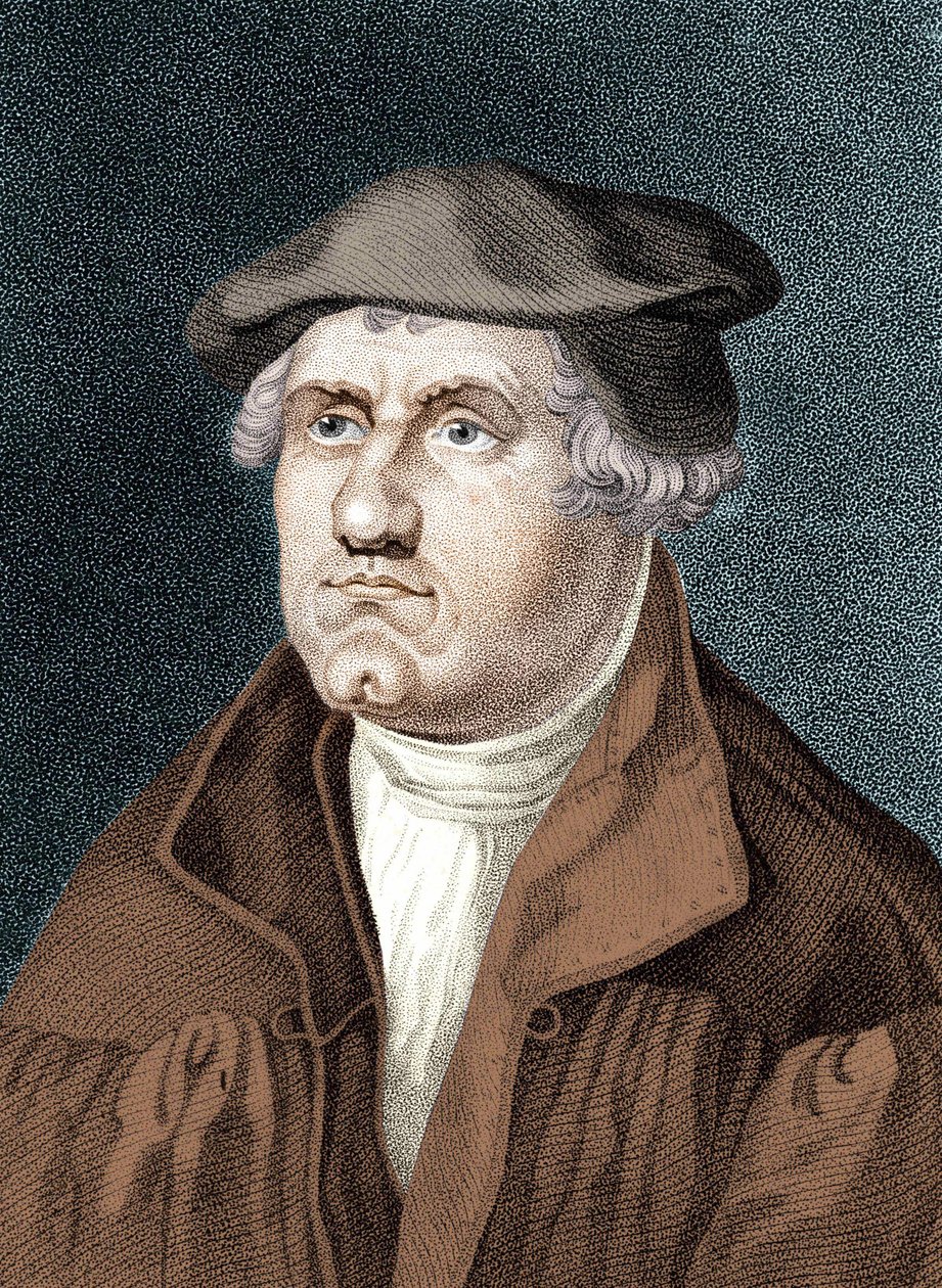 Porträt von Martin Luther - Gravur, n.d. von Artist Unknown