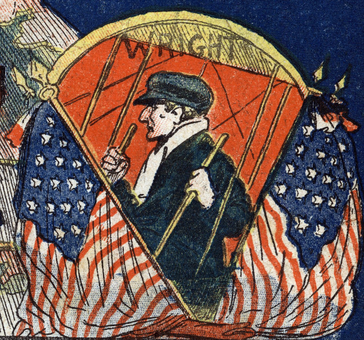 Porträt von Wilbur Wright, Pionier der amerikanischen Luftfahrt von Artist Unknown
