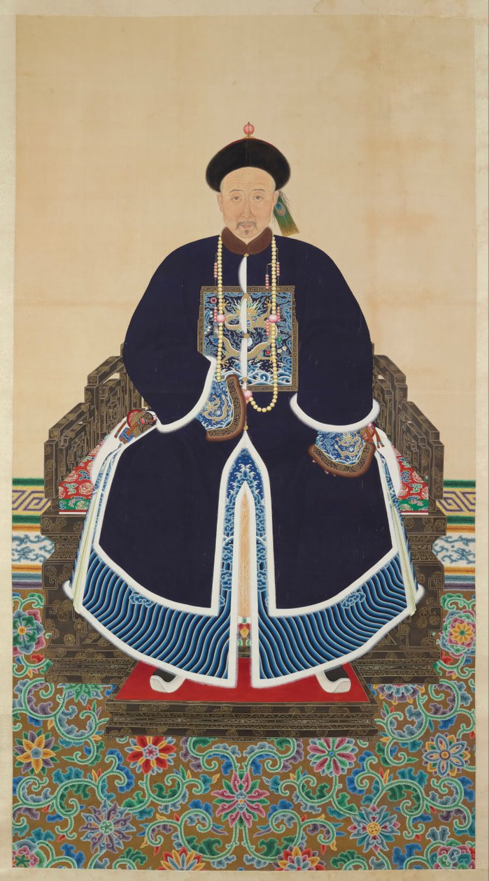 Porträt eines Qing-Höflings, möglicherweise Jing Shou (gest. 1889) von Artist Unknown