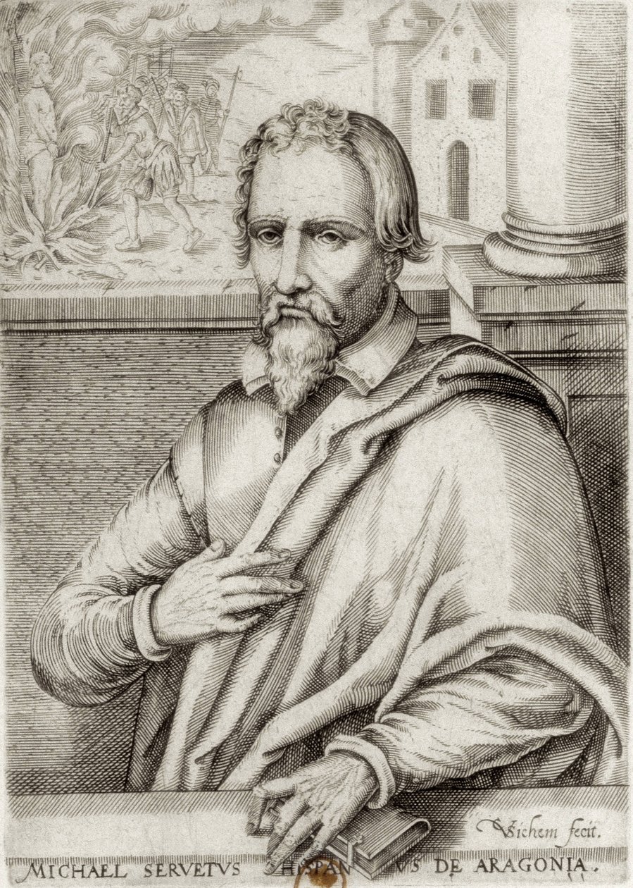 Miguel Servet (1511-1553). Spanischer Arzt und Theologe. Xylographie. FRANKREICH. ILE-DE-FRANCE. Paris. Nationalbibliothek von Artist Unknown