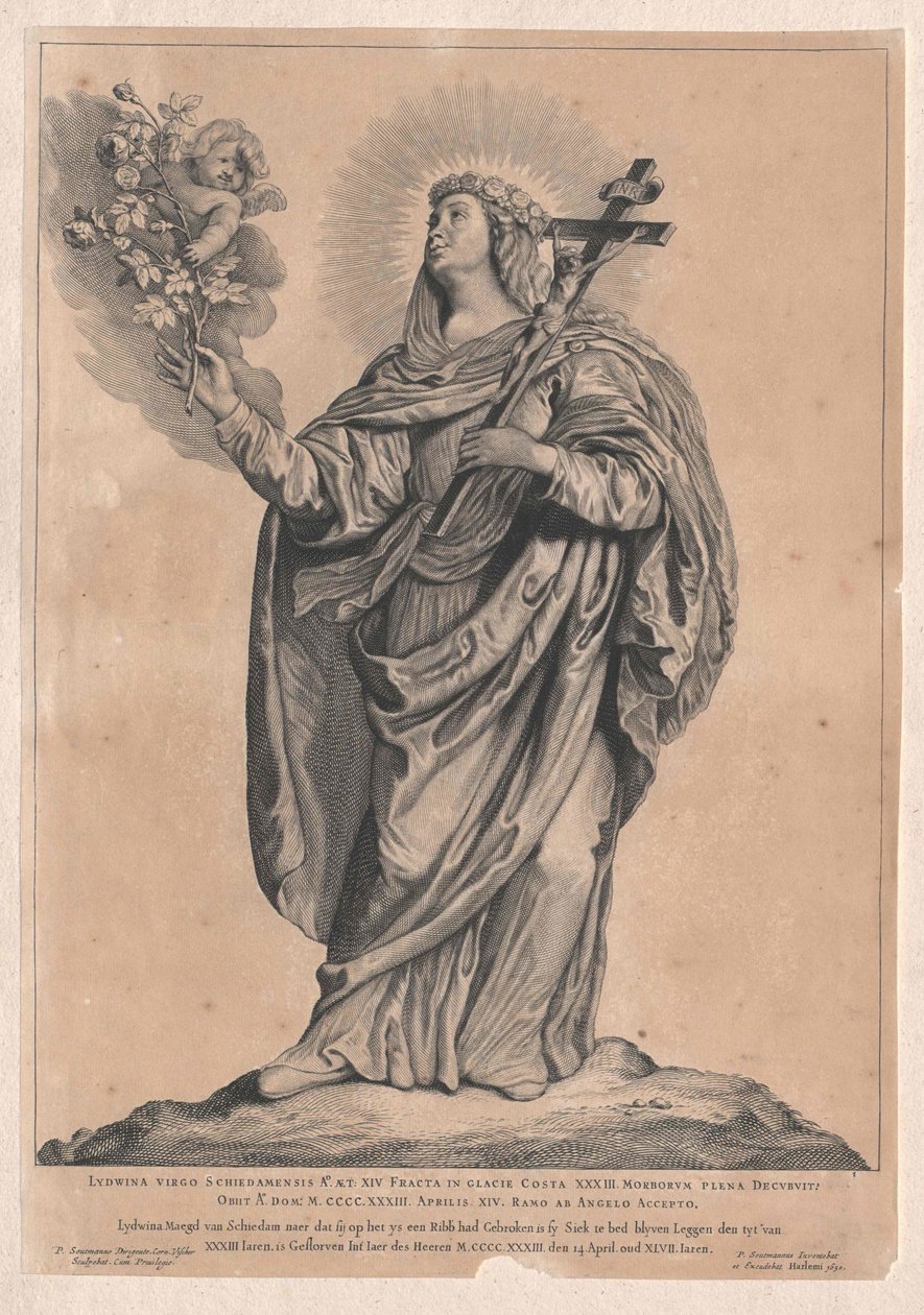 Heilige Lidwina von Schiedam von Artist Unknown