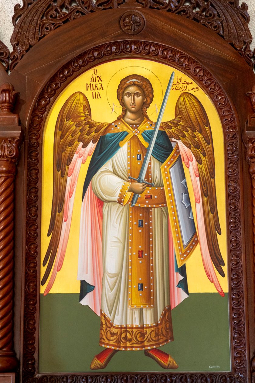 Ikone des Heiligen Michael. Kathedrale, Harissa, 2022 von Artist Unknown