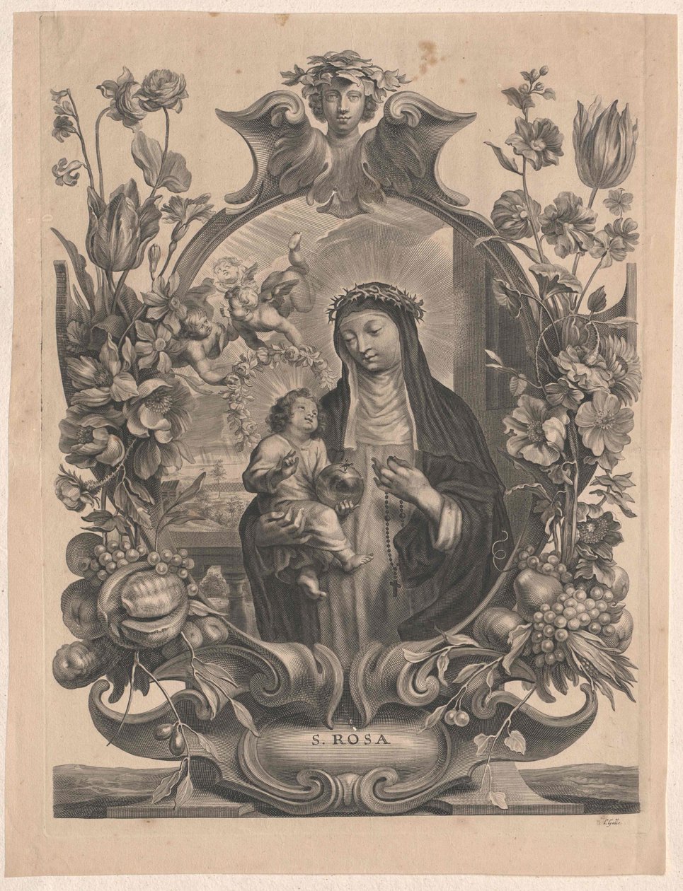 Heilige Rosa von Lima von Artist Unknown