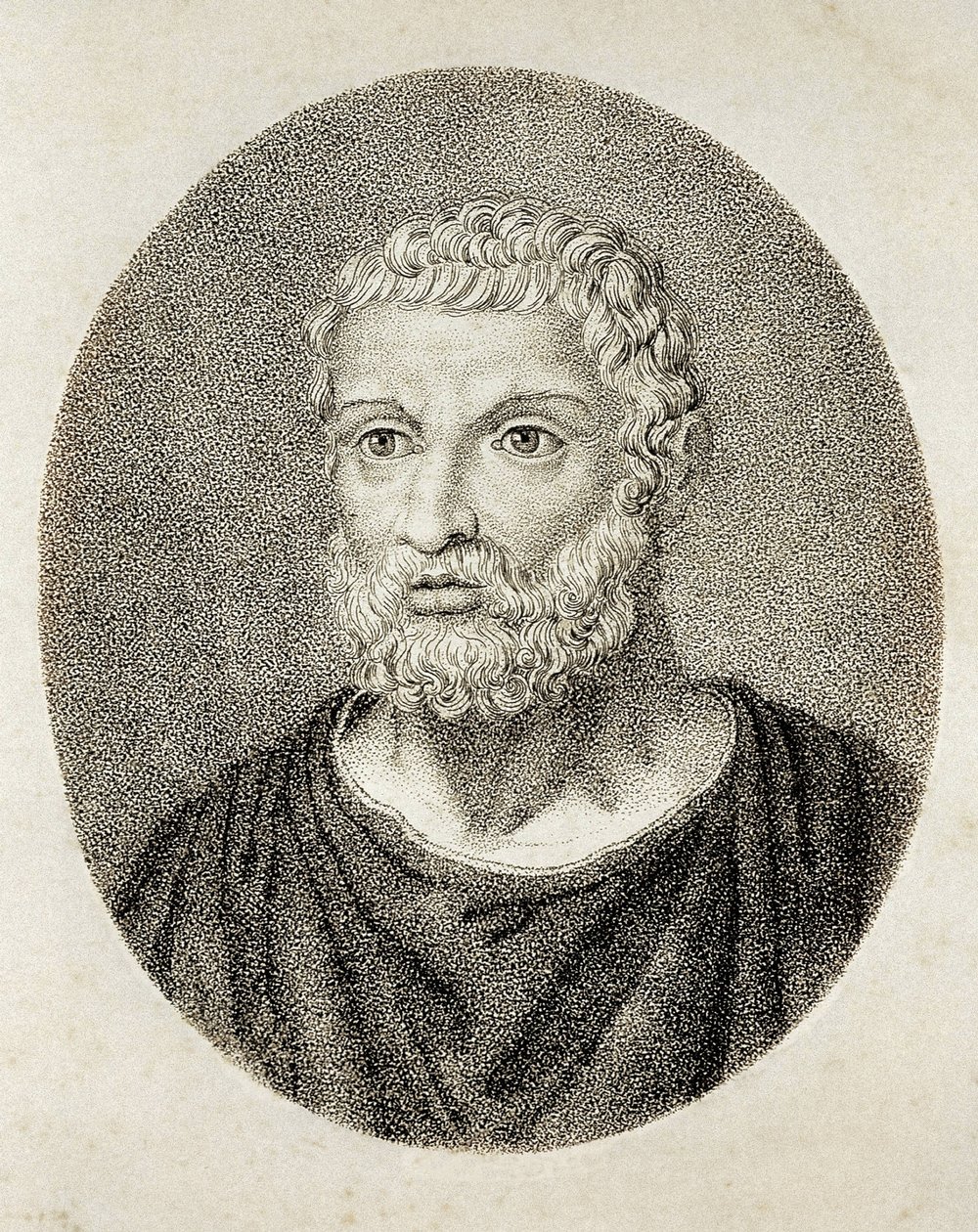 Thales von Milet (6. Jahrhundert v. Chr.). Porträt von Thales von Milet. Stich. von Artist Unknown