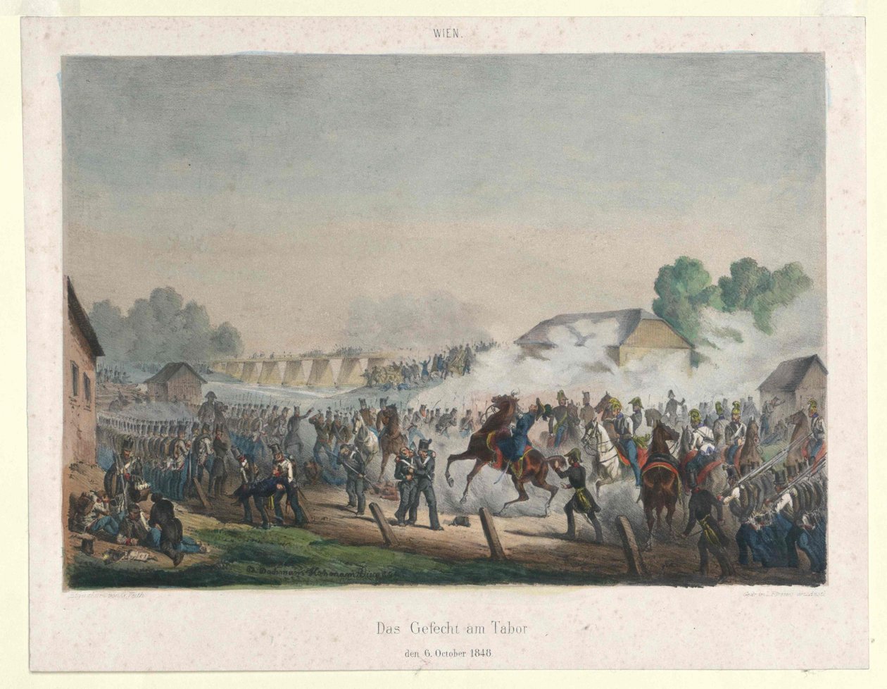 Der Kampf am Tabor am 6. Oktober 1848 von Artist Unknown