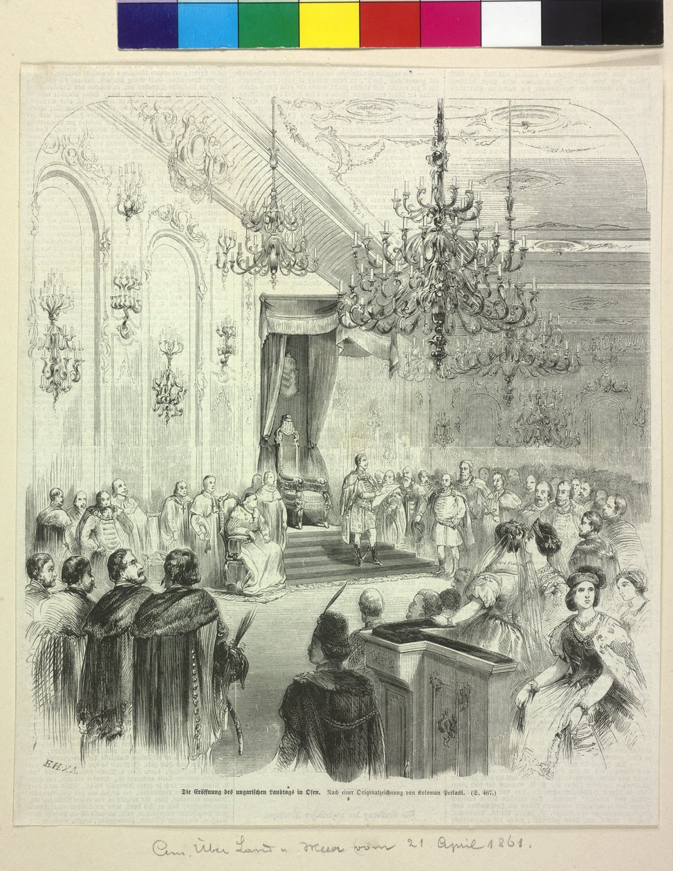 Die Eröffnung des ungarischen Landtags in Buda am 6. April 1861 durch Graf Georg Apponyi von Artist Unknown