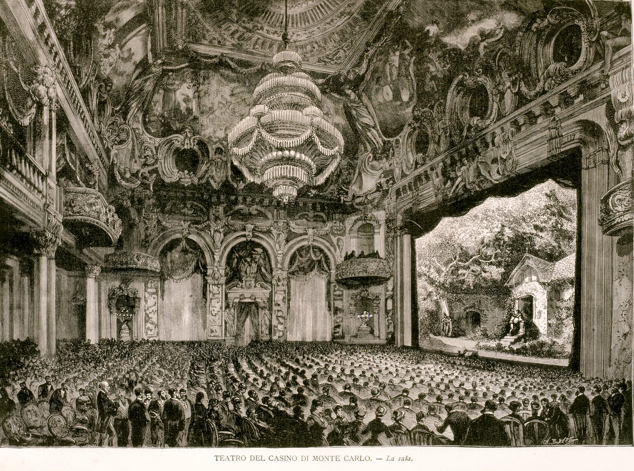 Theater des Casinos von Montecarlo von Artist Unknown
