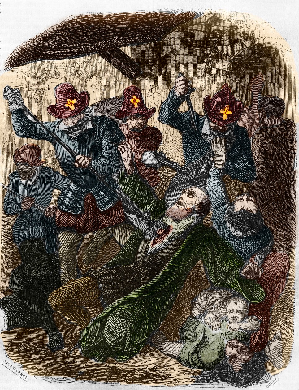Religionskriege. Massaker von Saint Barthelemy, 24. August von Artist Unknown