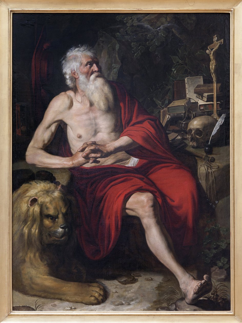 Der heilige Hieronymus beim Meditieren von Artus Wolfaerts or Wolffort