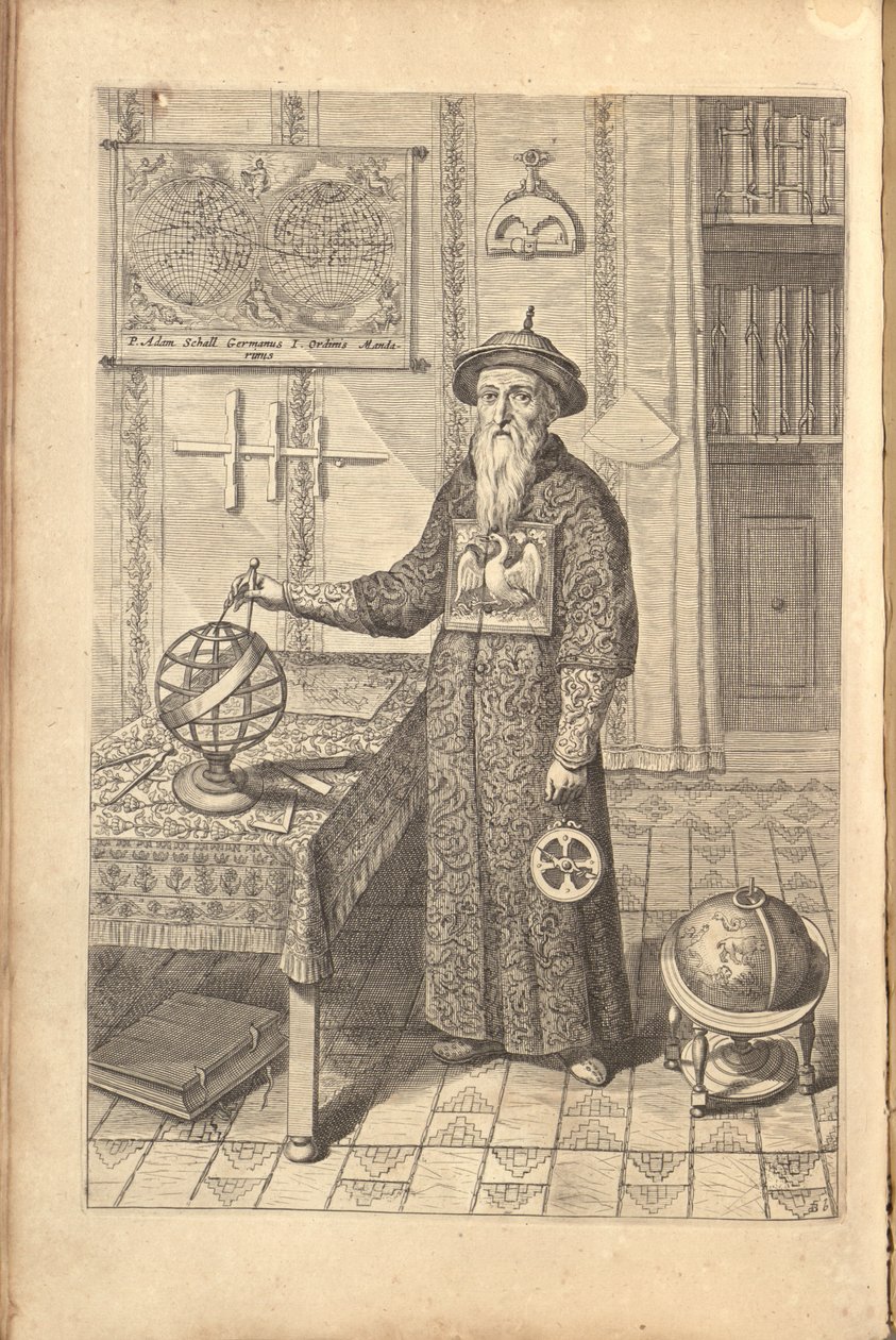 Johann Adam Schall von Bell. Aus Athanasius Kirchers China Illustrata, 1667 von Athanasius Kircher