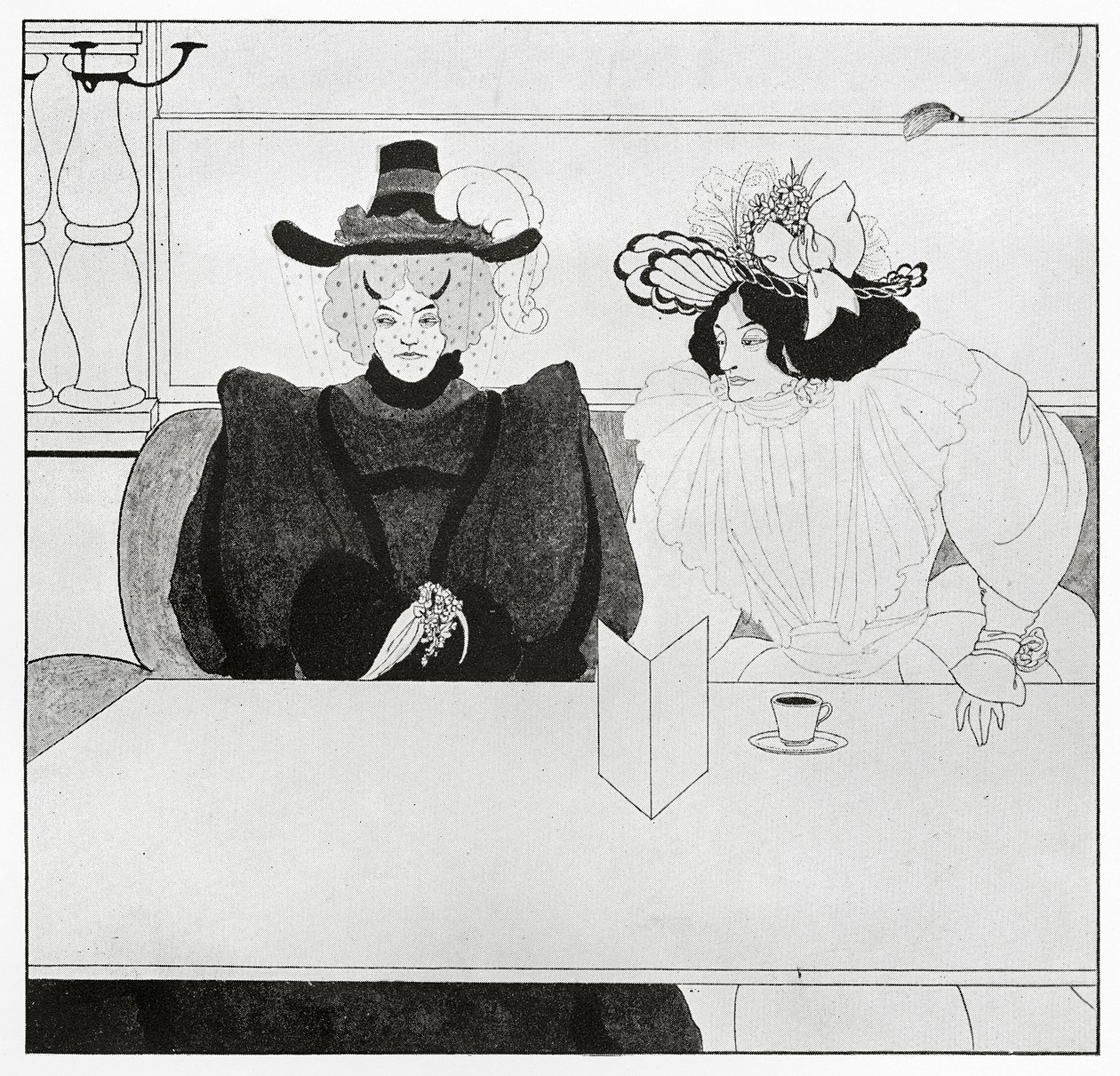 Schwarzer Kaffee, 1895 von Aubrey Beardsley