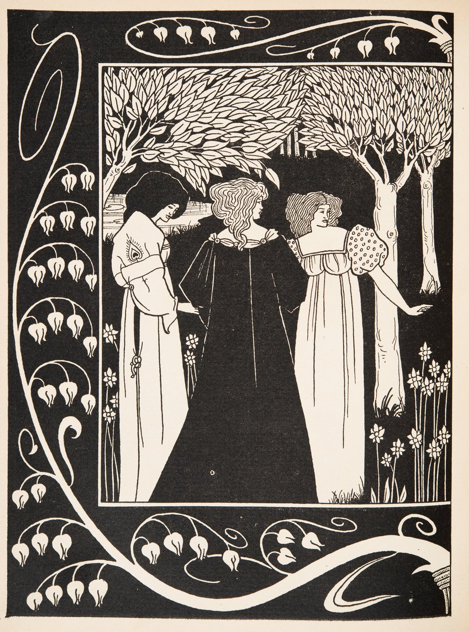 Wie Sir Launcelot von Dame Elaine erkannt wurde von Aubrey Beardsley