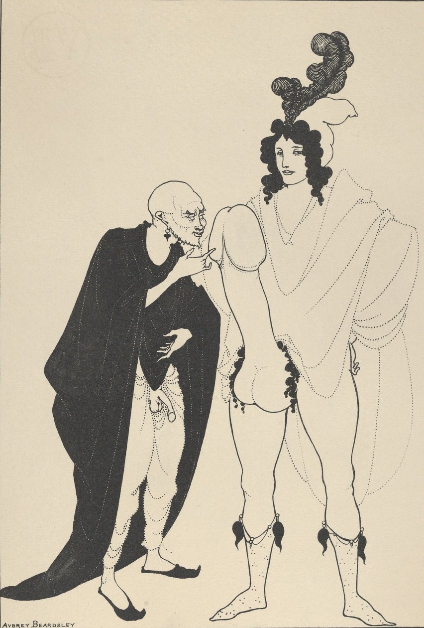 Die Untersuchung des Herolds, für Die Lysistrata von Aristophanes von Aubrey Beardsley