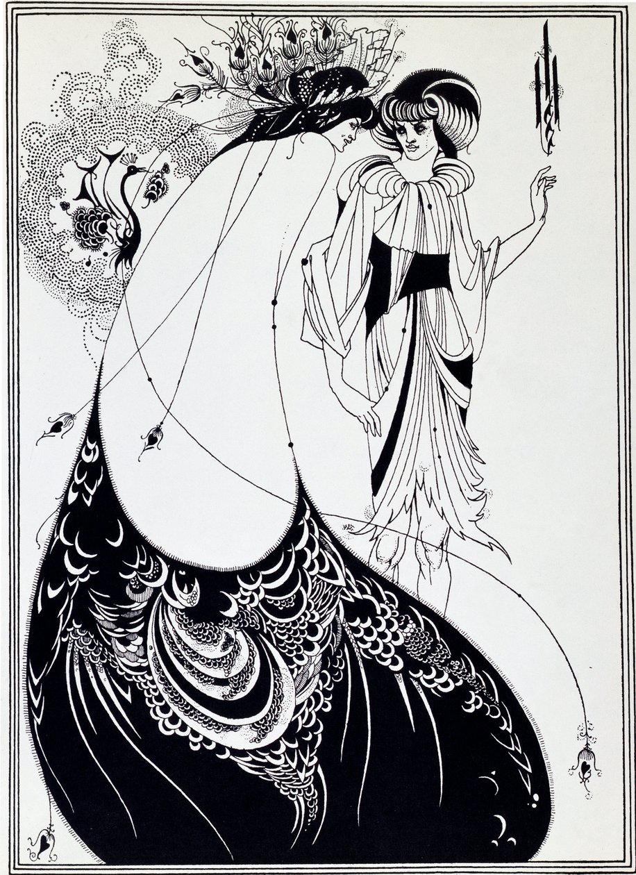 Der Pfau-Rock. Illustration von Salome von Oscar Wilde von Aubrey Beardsley