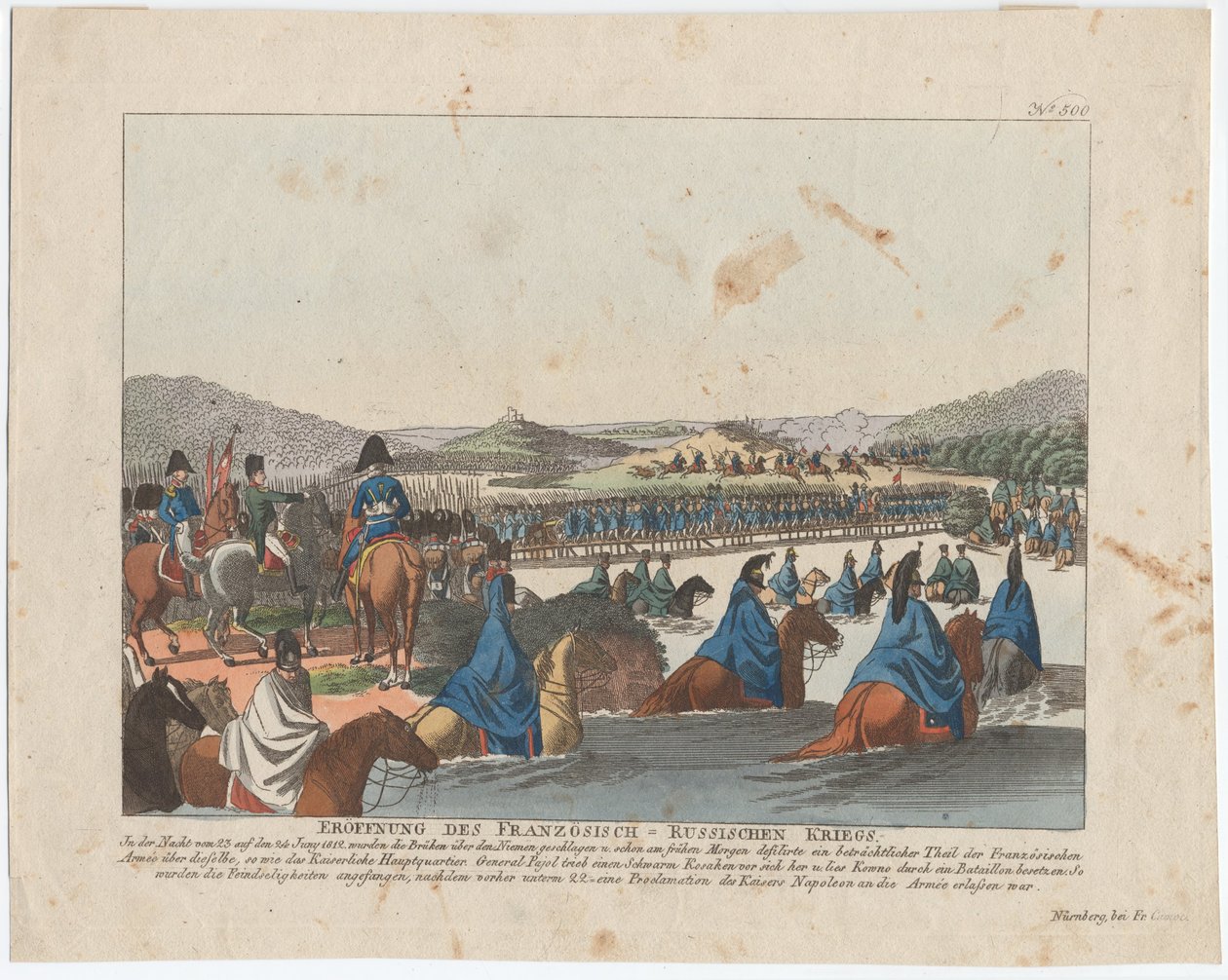 Der Beginn der französischen Invasion in Russland von August Friedrich Andreas Campe