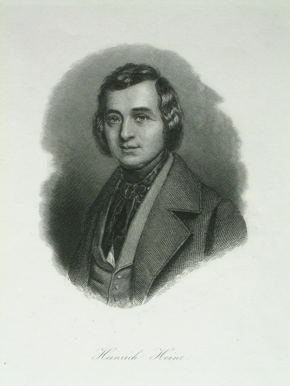 Porträt des Dichters Heinrich Heine 1797-1856, 1842 von August Weger