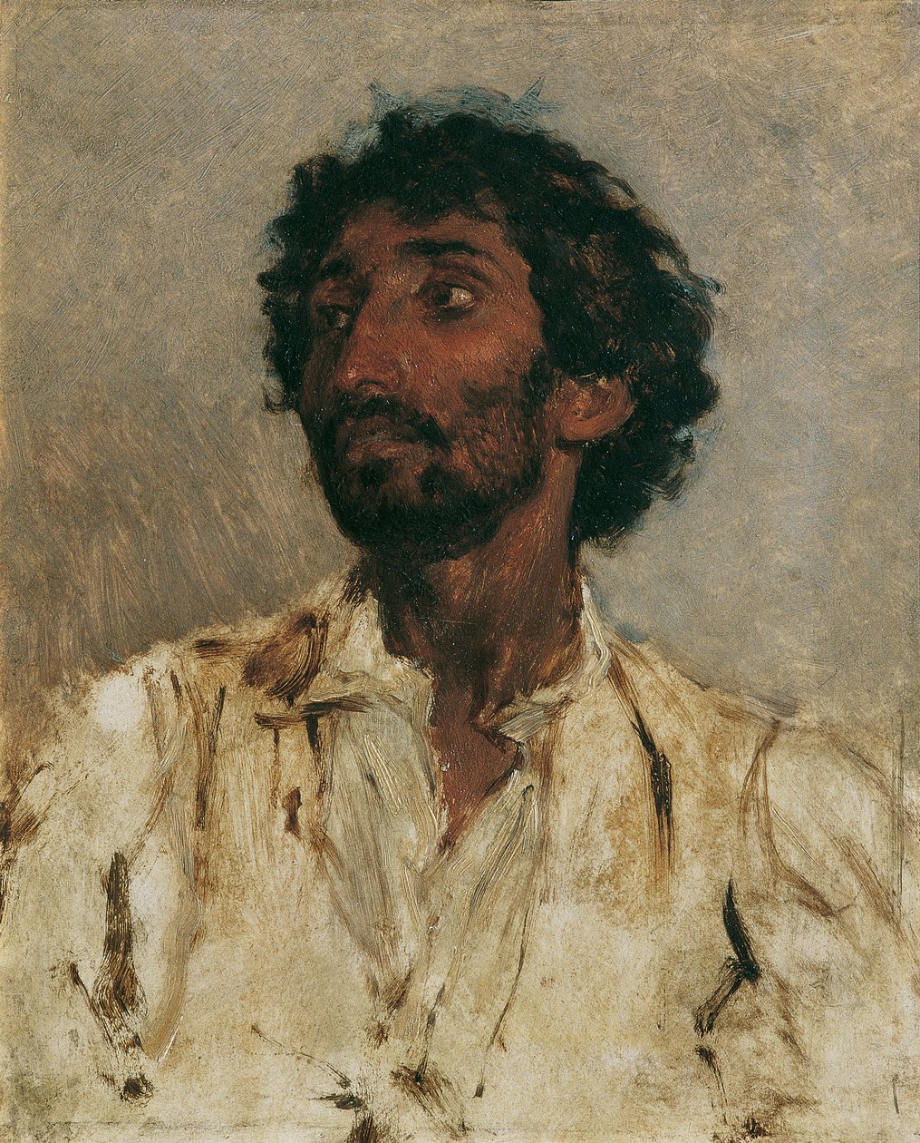 Brustbild eines Zigeuners von August von Pettenkofen