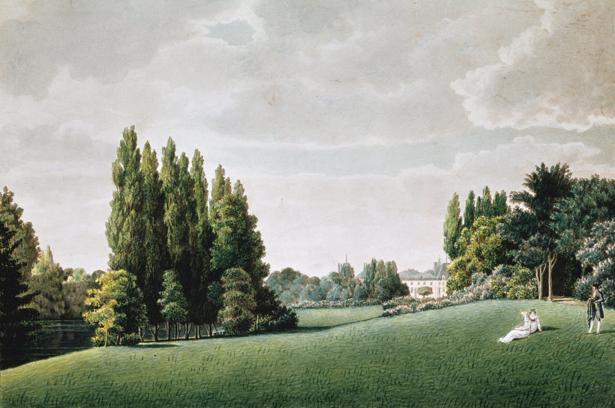 Ansicht des Schlosses in der Nähe der Steinbrücke, aus 