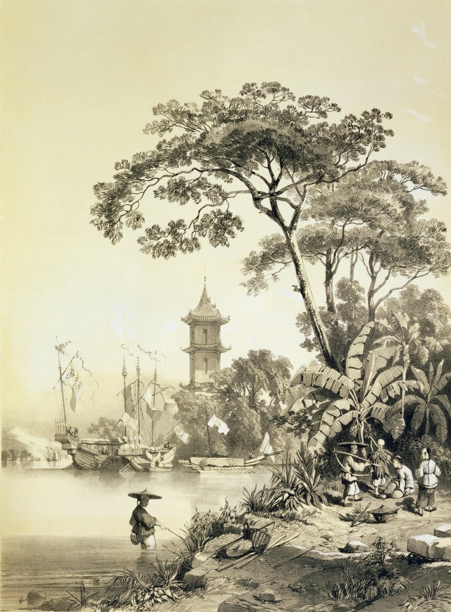 Eine Pagode am Macao-Canton-Kanal, Tafel 21 aus 