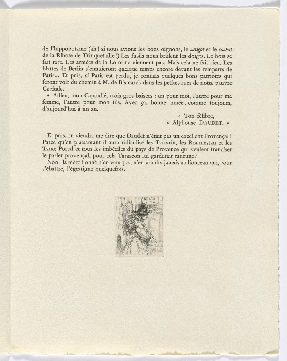Frédéric Mistral: Mémoires et Recits von Frédéric Mistral: Vagabund (Seite 223) von Auguste Brouet