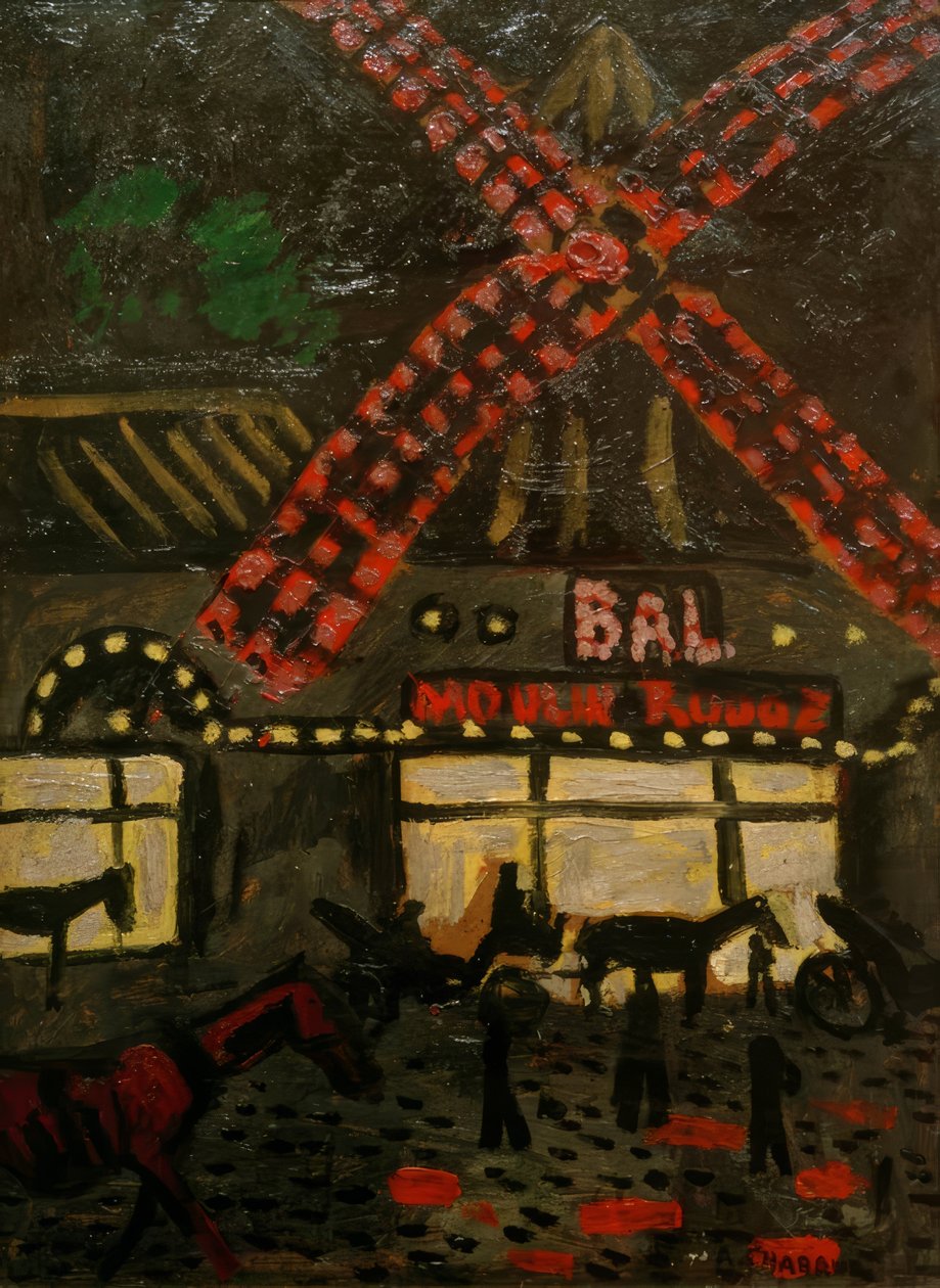 Das Moulin Rouge bei Nacht von Auguste Chabaud
