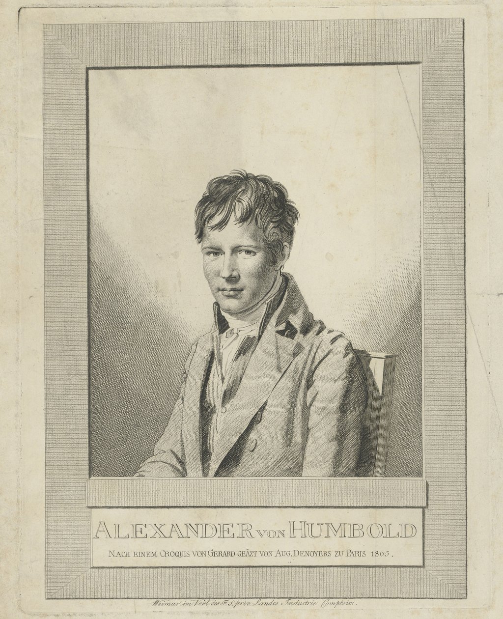 Porträt von Alexander von Humboldt 1769-1859 von Auguste Gaspard Louis Desnoyers