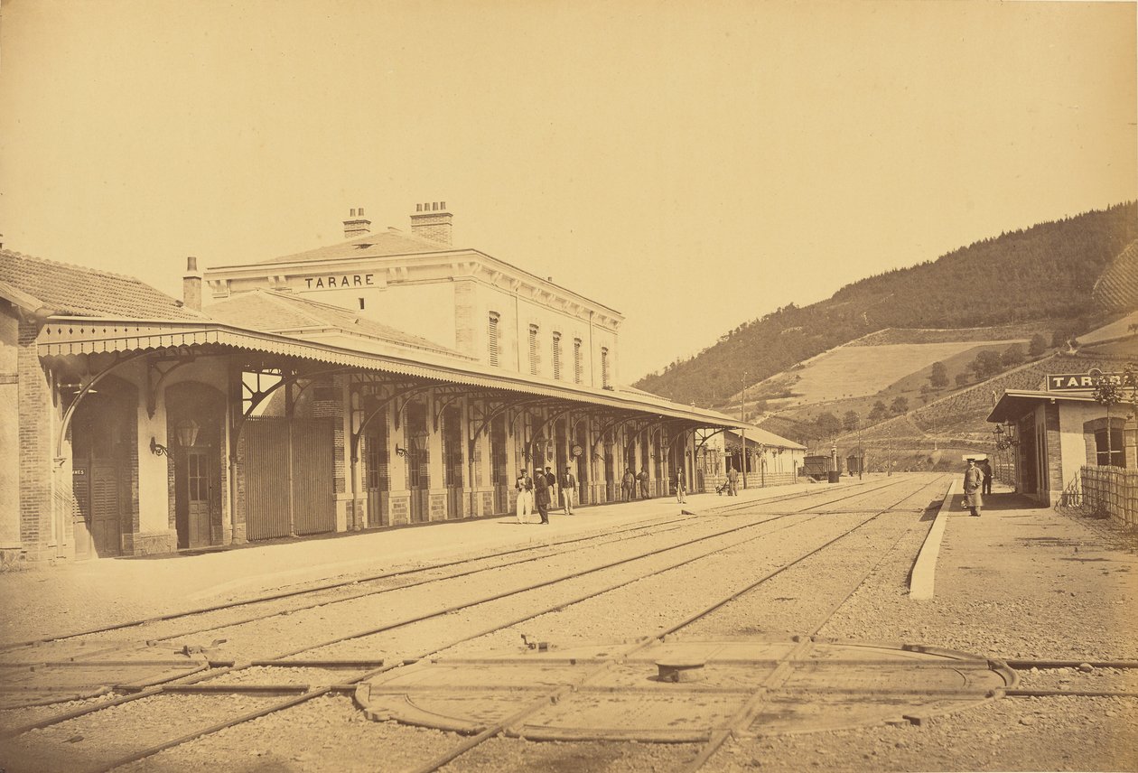 Bahnhof Tarare, Blick von den Gleisen von Auguste Hippolyte Collard