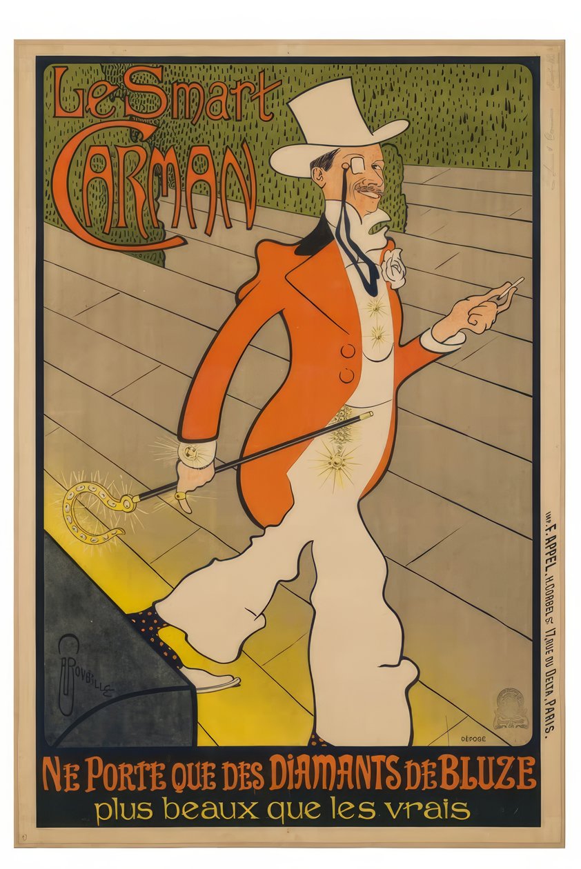 Der schlaue Carman trägt nur Bluze-Diamanten, schöner als die echten von Auguste Jean Baptiste Roubille