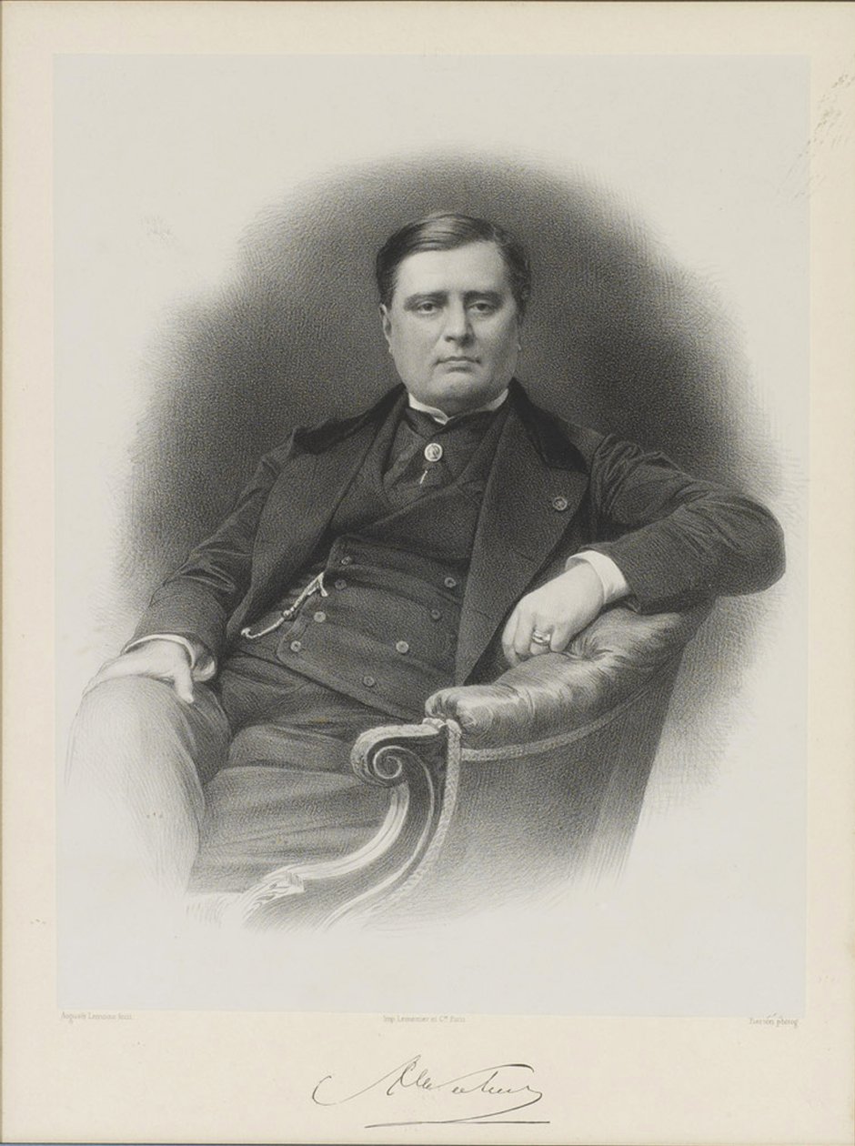 Porträt von Alexandre Florian Joseph, Graf Colonna-Walewski 1810-1868 von Auguste Lemoine