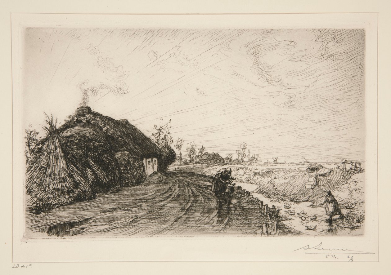 Pfad entlang des Marschlandes der Vendée (Saint-Jean-de-Monts) von Auguste Lepere