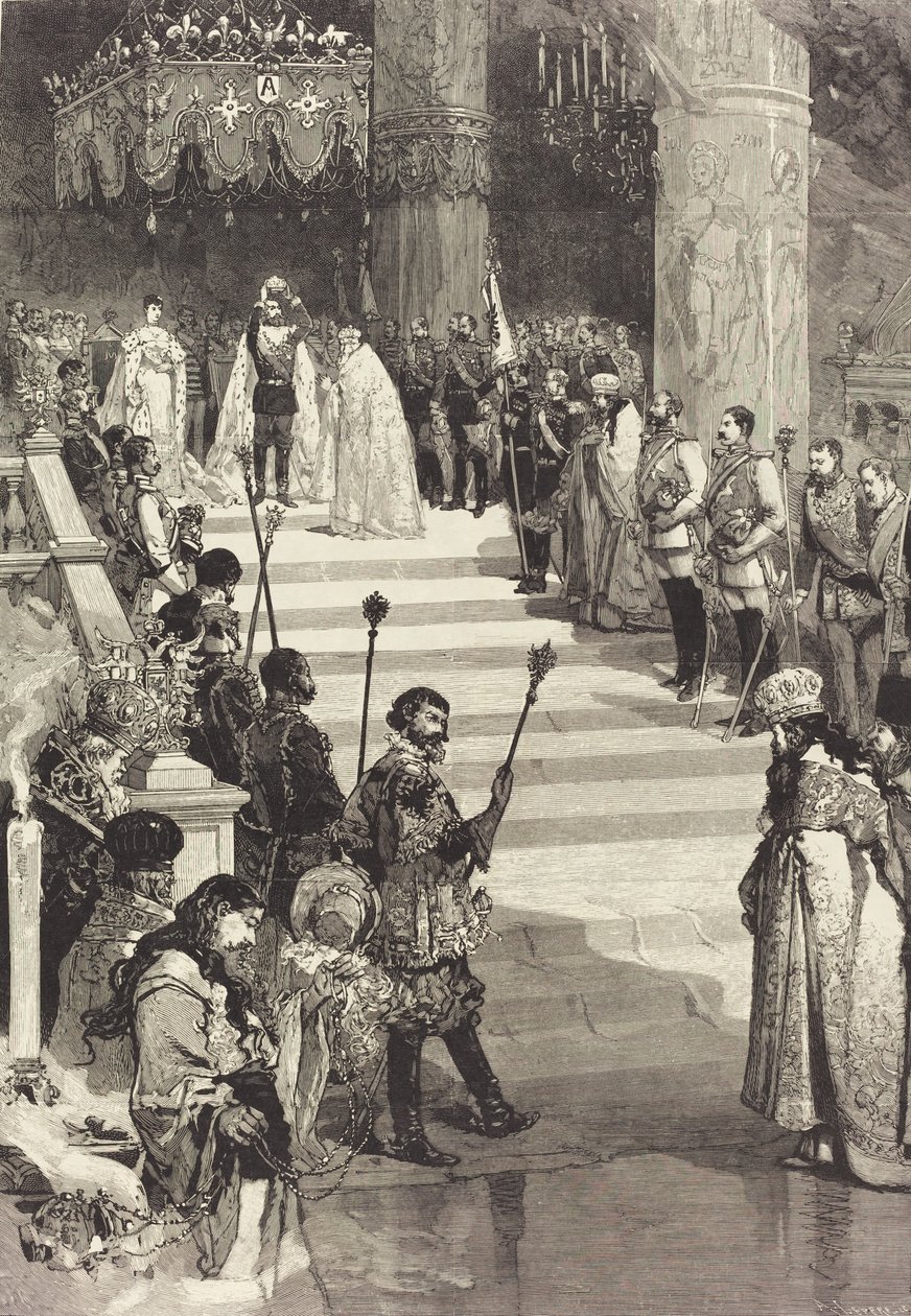 Die Krönung von Kaiser Alexander III. von Russland, 27. Mai 1883 von Auguste Lepere