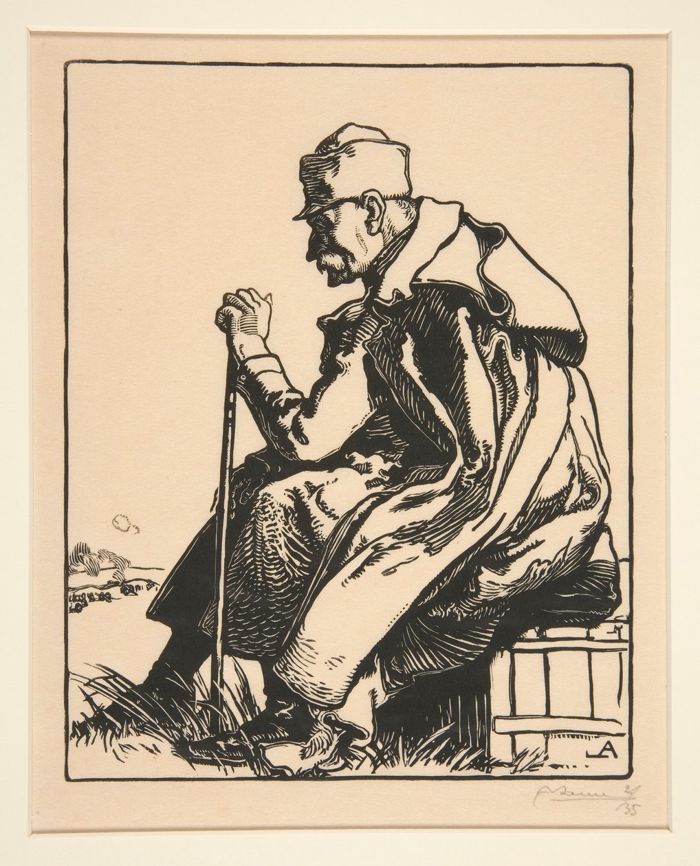 Le Roi de Serbie, aus La Guerre de 1914, erste Serie, Nr. 4 von Auguste Lepere
