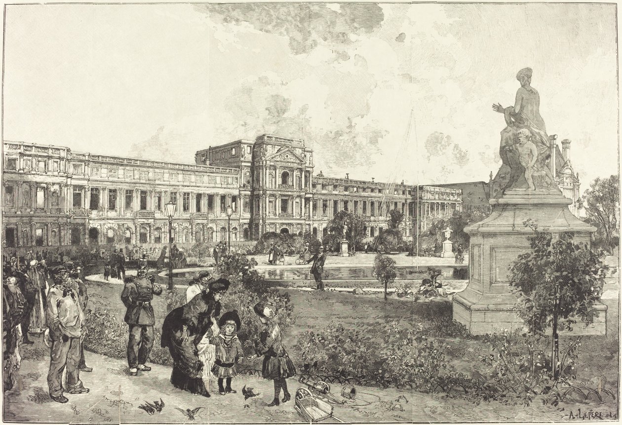 Die Ruinen des Palais des Tuilleries vor ihrem Abriss von Auguste Lepere