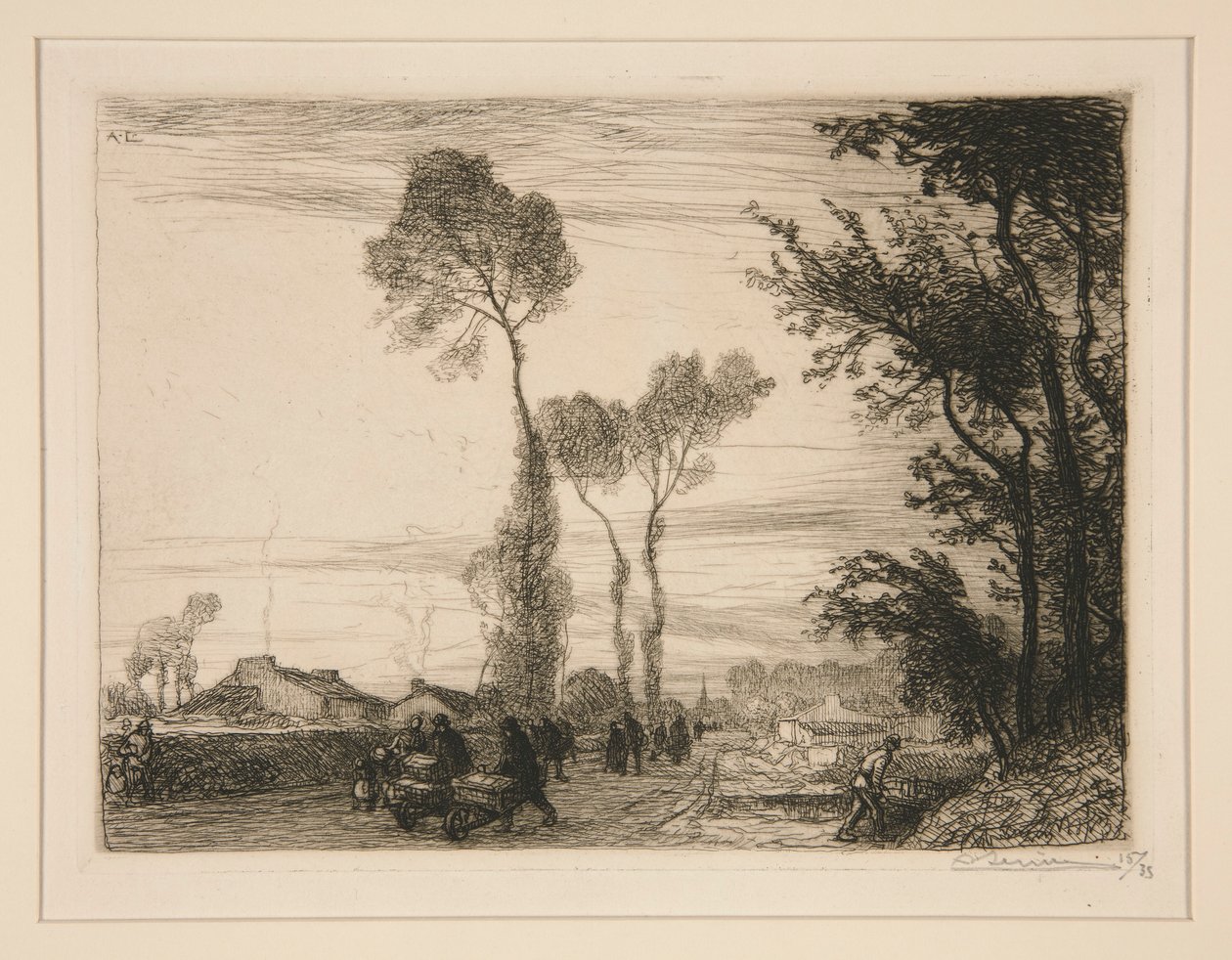 Rückkehr vom Markt (Saint-Jean-de-Monts) von Auguste Lepere