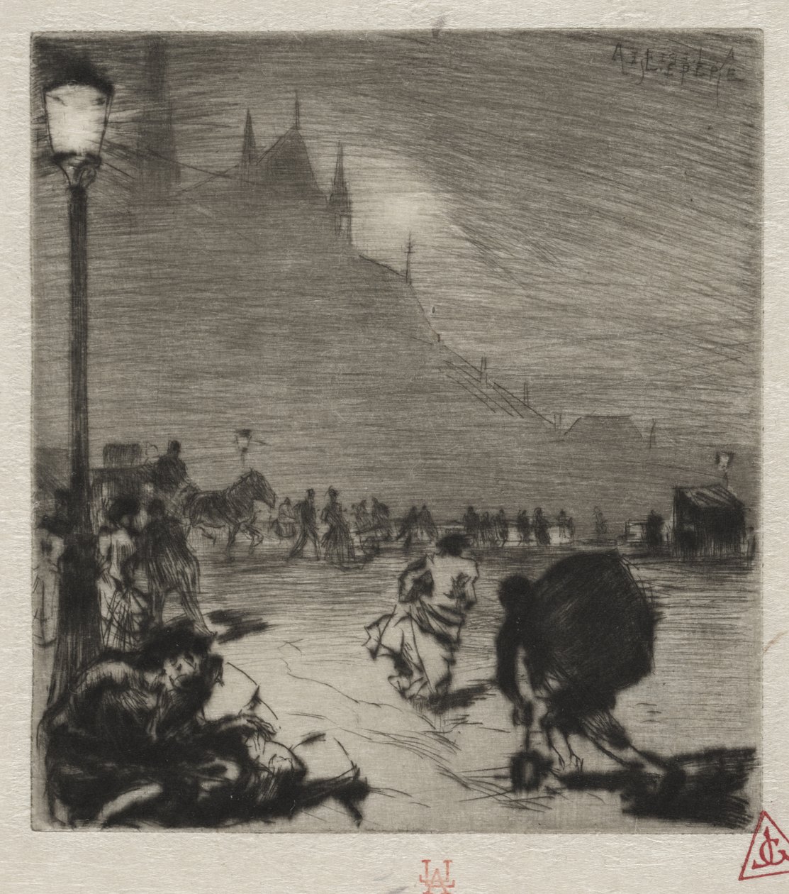 An der Ecke der Pont-aux-Doubles von Auguste Louis Lepère
