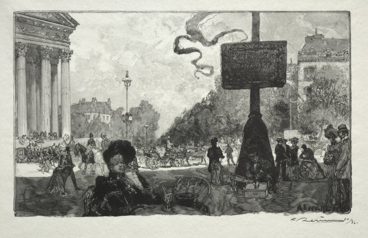 Ecke der Rue Royale von Auguste Louis Lepère