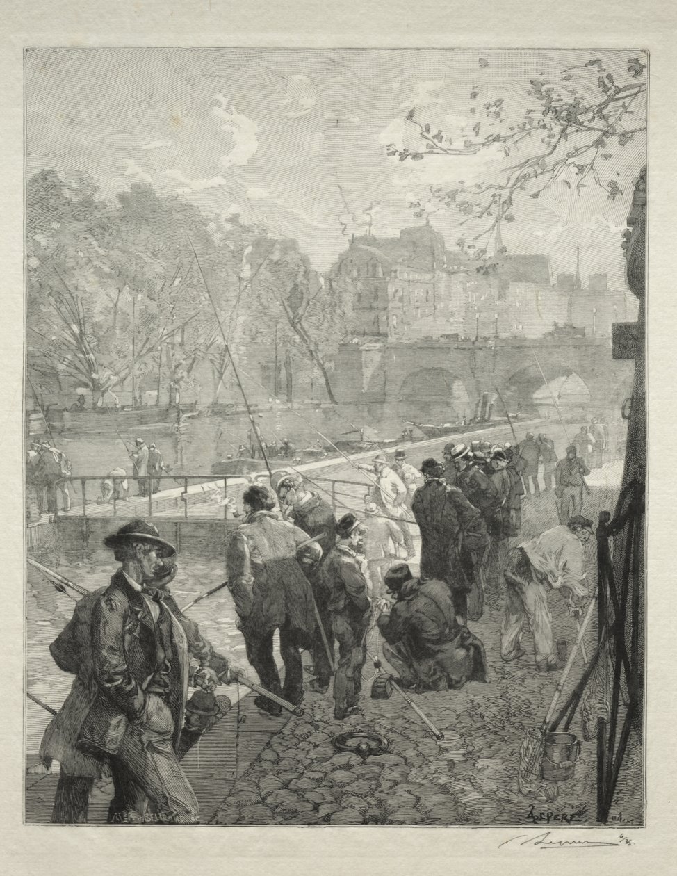 Die Schleuse der Münze von Auguste Louis Lepère