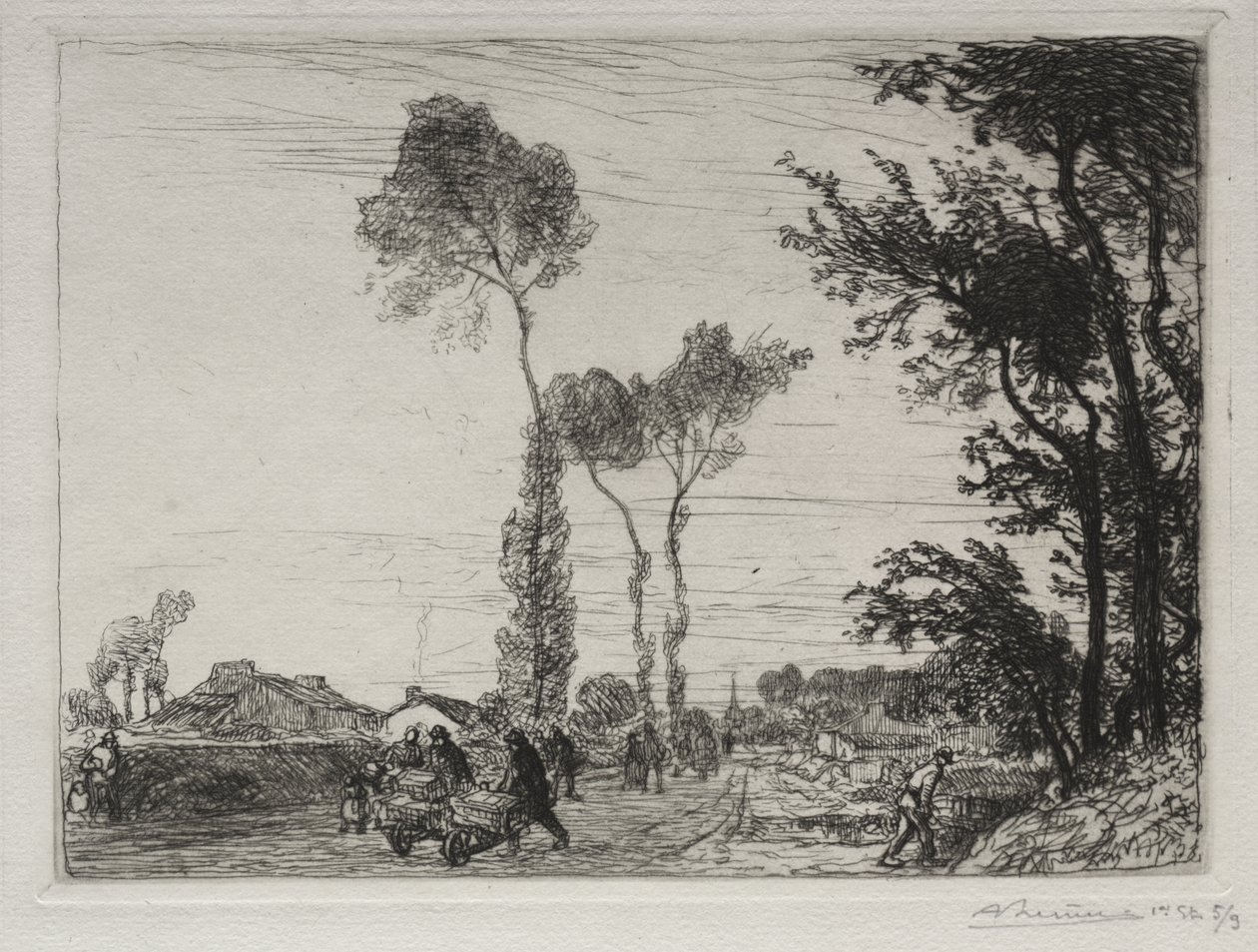 Rückkehr vom Markt von St. Jean-de-Mont von Auguste Louis Lepère