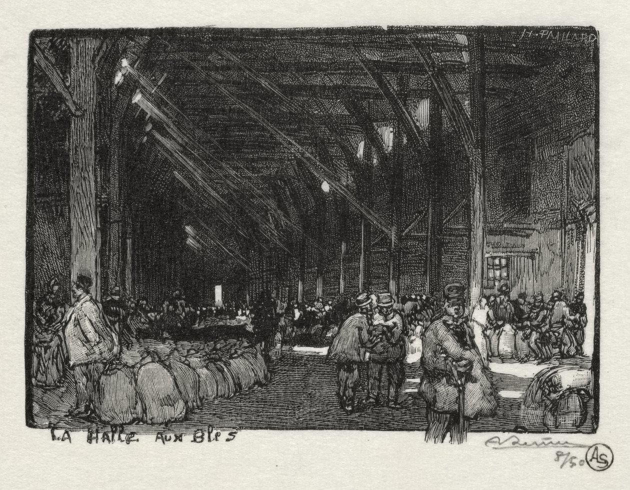 Rouen Illustré: Die Kornhalle von Auguste Louis Lepère