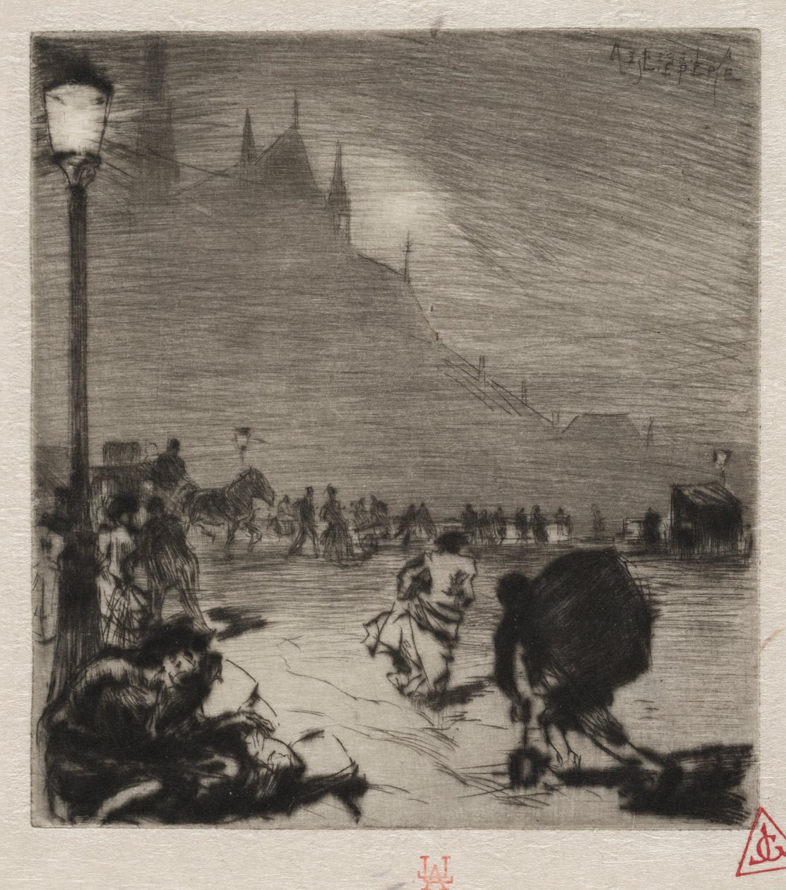 An der Ecke der Pont-aux-Doubles von Auguste Louis Lepère
