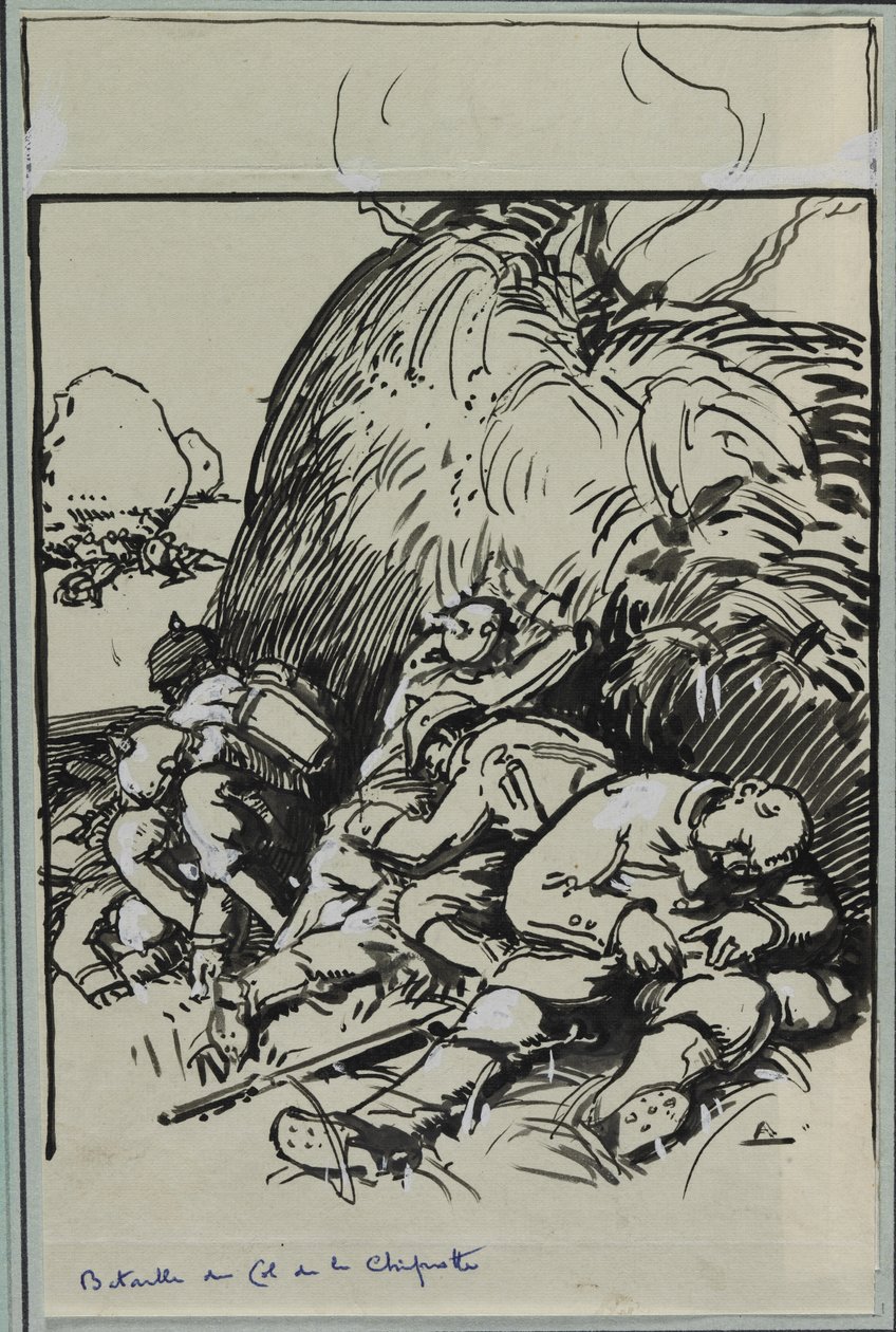 Schlacht am Col de la Chiprotte von Auguste Louis Lepère