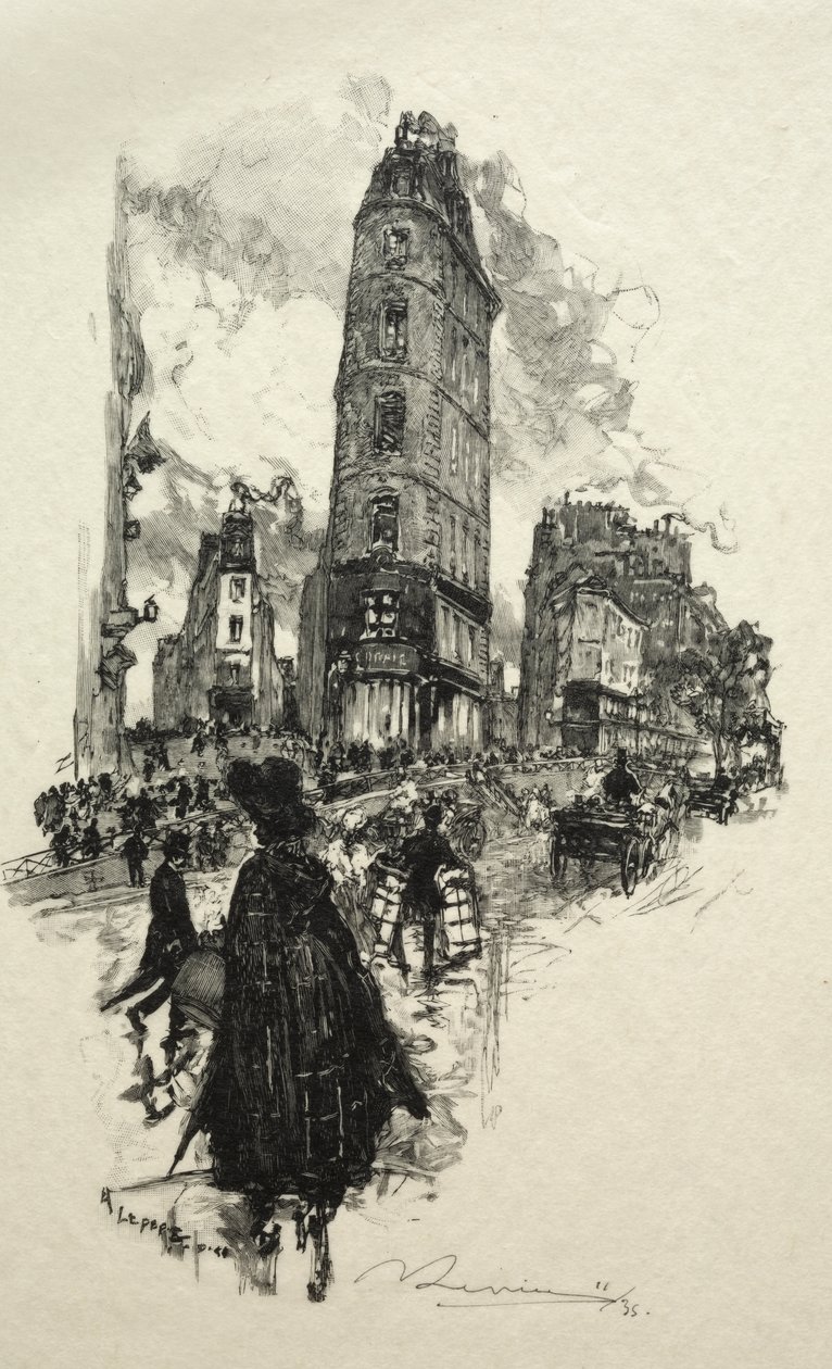 Ecke der Rue de la Lune von Auguste Louis Lepère