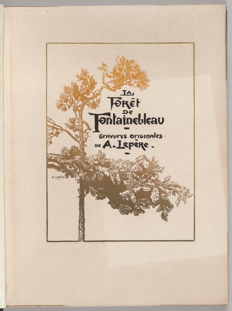 Fontainebleau-Wald: Umschlag (La Forêt de Fontainebleau) von Auguste Louis Lepère
