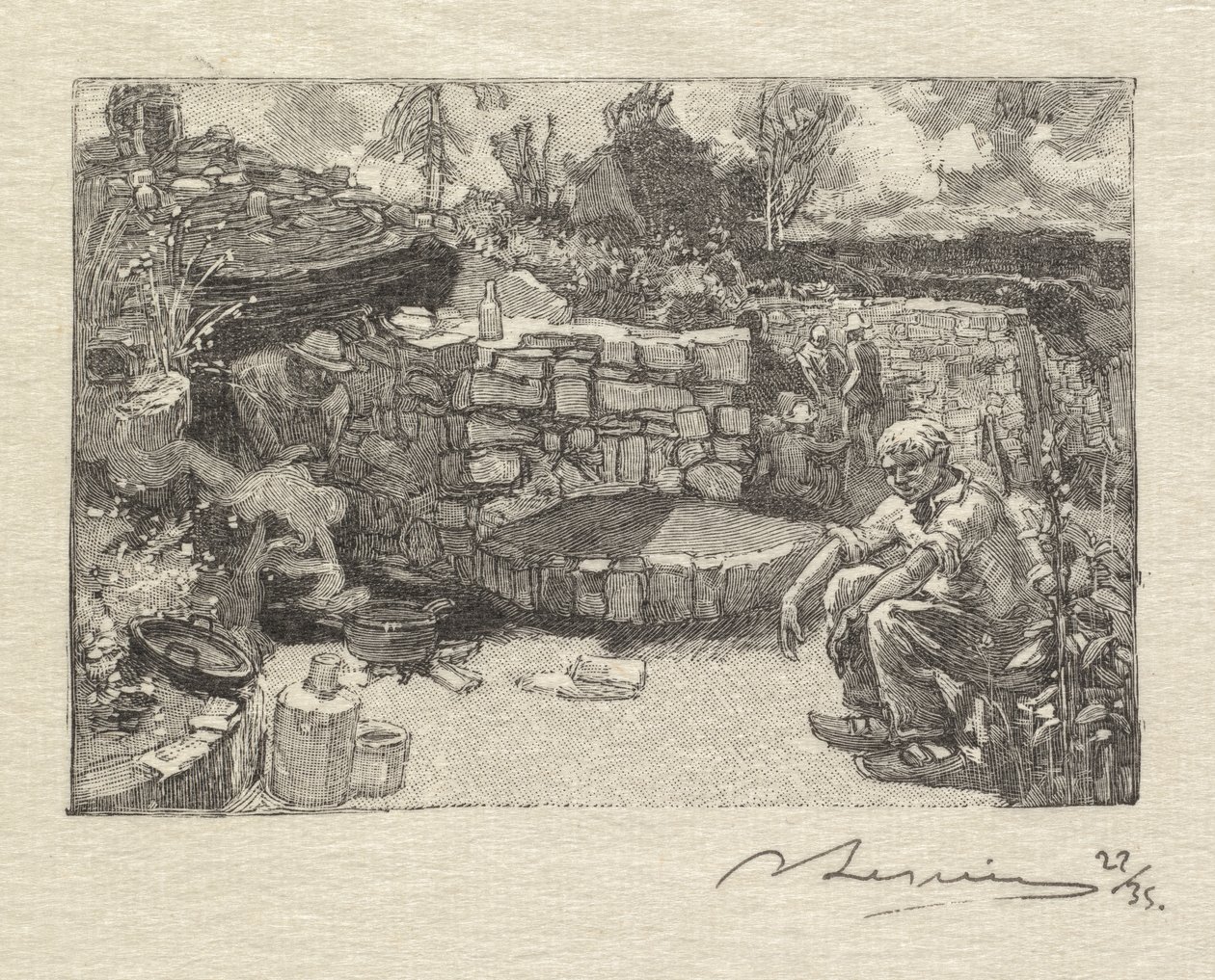 Wald von Fontainebleau: Steinbruchhütte von Auguste Louis Lepère
