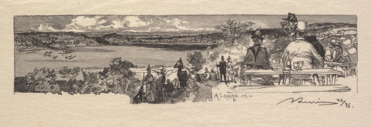 Fontainebleau-Wald: Tal der Solle (La Forêt de Fontainebleau: La Vallée de la Solle) von Auguste Louis Lepère