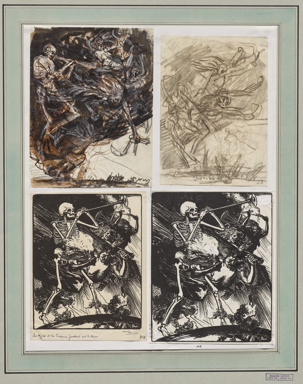 Der Tod und die Leidenschaften fallen über die Erde her von Auguste Louis Lepère